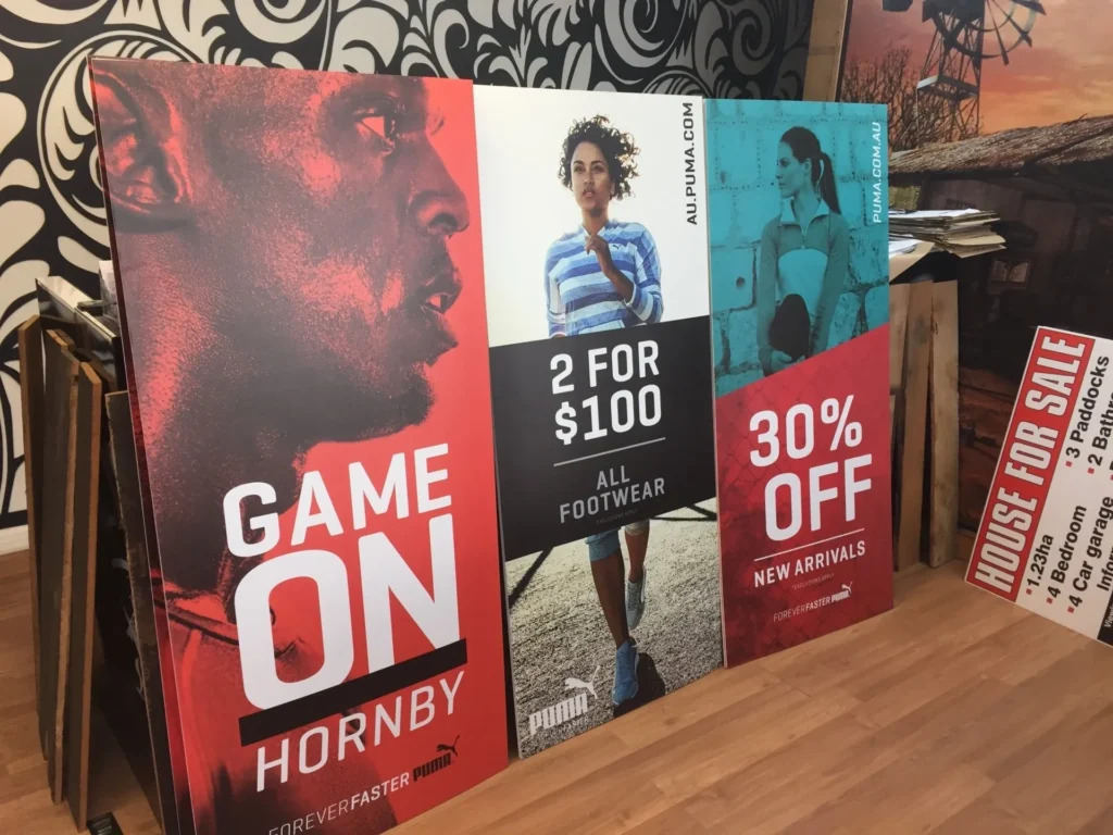 poster signwriting for retail in christchurch